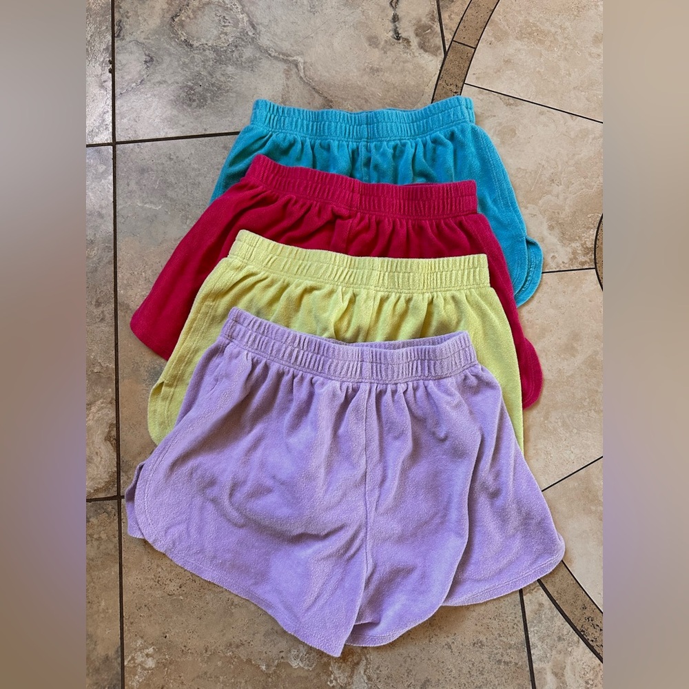 Colorful Velour Shorts Set BUNDLE of 4